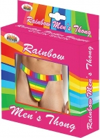 LGBT Bachelor Party Rainbow Mens Thong - Gay Bachelor Party Gifts